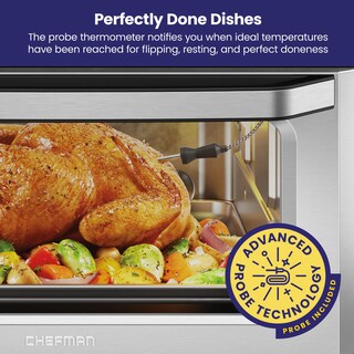 Foto 4 | Foto 4 | Horno Tostador Air Fryer Chefman 20qt de Acero Inoxidable 12 en 1 - Venta Internacional