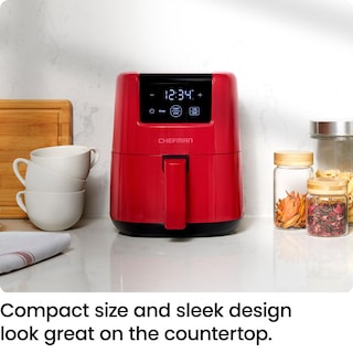 Foto 6 | Foto 6 | Air Fryer Chefman Digital Compacta 2 Litros Roja - Venta Internacional
