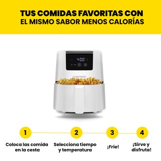 Foto 6 | Foto 6 | Minifreidora de Aire Chefman Digital de 2 Cuartos Blanca