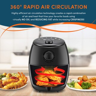 Foto 2 | Foto 2 | Freidora Eléctrica De Aire Caliente Elite Gourmet Eaf0201x 2.1l 1000w - Venta Internacional.