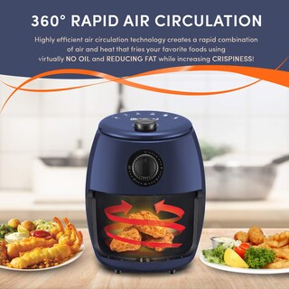 Foto 4 | Foto 4 | Air Fryer Elite Gourmet Eaf-0201bg# Personal 2,1 L 1000 W Azul Gris - Venta Internacional.