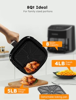 Foto 3 | Foto 3 | Pantalla Táctil Digital Air Fryer Nuwave Brio Plus De 8 Litros Sin Pfas - Venta Internacional.