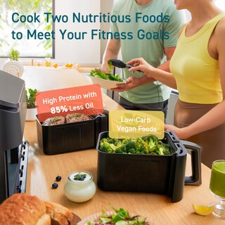 Foto 3 | Foto 3 | Air Fryer Cosori De 9 Cuartos De Galón, 10 En 1, Doble Con Cestas Dobles, 130 Recetas - Venta Internacional.