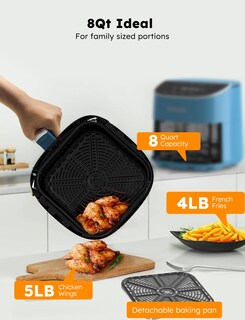 Foto 5 | Foto 5 | Pantalla Táctil Digital Air Fryer Nuwave Brio Plus De 8 Litros Sin Pfas - Venta Internacional.
