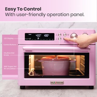 Foto 6 | Foto 6 | Horno Tostador Air Fryer Val Cucina Estilo Retro 10 en 1 Rosa - Venta Internacional