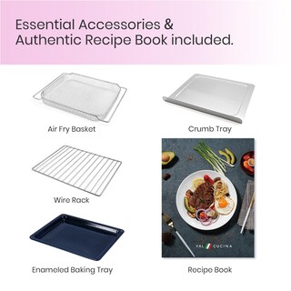 Foto 7 | Foto 7 | Horno Tostador Air Fryer Val Cucina Estilo Retro 10 en 1 Rosa - Venta Internacional