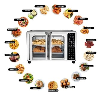 Foto 2 | Foto 2 | Freidora de Aire Gourmia Gtf2440 Horno Tostador 19 en 1 Plateada
