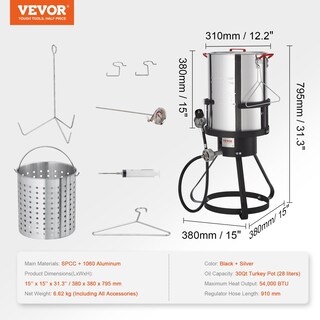 Foto 7 | Foto 7 | Freidora Vevor 30 L-Venta Internacional