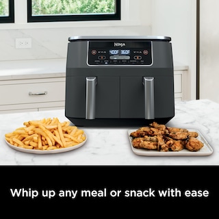 Foto 6 | Foto 6 | Air Fryer Ninja Dz201 Foodi 8 Cuartos De Galón 6 En 1 Dualzone Gris - Venta Internacional.