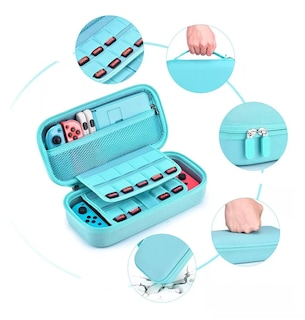 Foto 5 | Foto 5 | Kit de Accesorios para Nintendo Switch Funda Estuche 18 piezas Azul