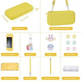 Foto 2 | Foto 2 | Kit De Accesorios Para Switch Lite Funda 15 En 1eo Safe Imports Esi-14453 (amarillo)