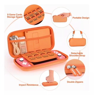 Foto 3 | Foto 3 | Kit De Accesorios Para Nintendo Switch Lite Bolsa Eo Safe Imports Esi-14452 Naranja