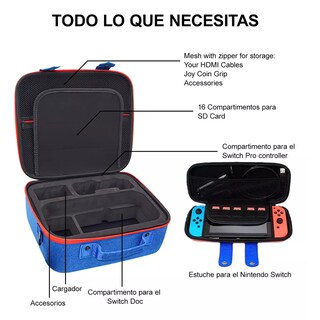 Foto 3 | Foto 3 | Estuche Nintendo Switch/oled Accesorios Kit Y Mochila Funda Eo Safe Imports Esi-14422 Multicolor