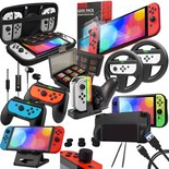 Kit De Accesorios Orzly Para Nintendo Switch Jet Black - Venta Internacional.