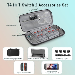 Foto 2 | Foto 2 | Kit De Accesorios Timovo Para Nintendo Switch 2 - Negro - Venta Internacional.