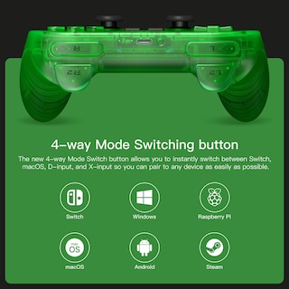 Foto 4 | Foto 4 | Controlador Bluetooth 8bitdo Pro 2 Para Switch Pc Android Verde - Venta Internacional.