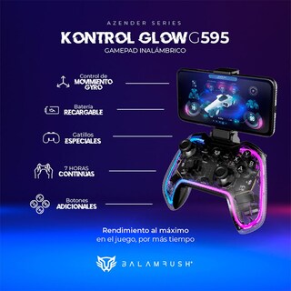 Foto 4 | Foto 4 | Gamepad Balam Rush Kontrol Glow G595 RGB Inalámbrico PC Android Ps3 Ps4 Br-936910 color Negro