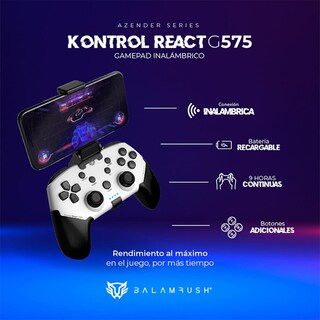 Foto 4 | Foto 4 | Gamepad Balam Rush Kontrol React G575 Inalámbrico PC Android Ps3 Ps4 Br-936927 color Blanco