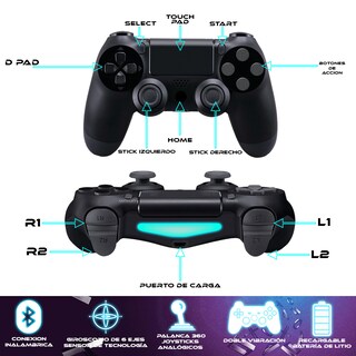Foto 3 | Foto 3 | Control Inalámbrico Compatible con Ps4 Store Cline Negro