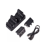 Carga Y Juega Base Cargadora Doble Para Controles Xbox Negro