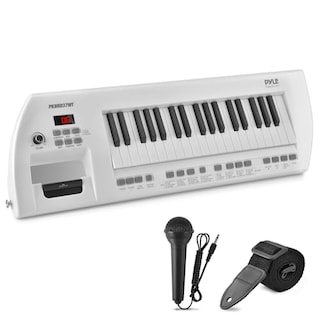 Foto 3 | Foto 3 | Piano Eléctrico Pyle Pkbrd37wt De 37 Teclas Con Altavoces Y Micrófono, Color Blanco - Venta Internacional.