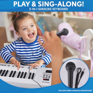 Foto 6 | Foto 6 | Piano Eléctrico Pyle Pkbrd37wt De 37 Teclas Con Altavoces Y Micrófono, Color Blanco - Venta Internacional.