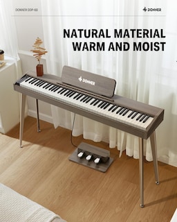 Foto 7 | Foto 7 | Piano Digital Donner Ddp-60 De 88 Teclas Para Principiantes Con Soporte Gris - Venta Internacional.