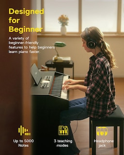 Foto 3 | Foto 3 | Piano Digital Donner Ddp-95 De 88 Teclas Para Principiantes, Negro - Venta Internacional.