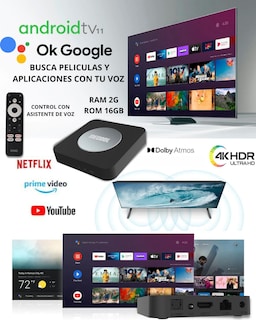 Foto 2 | Foto 2 | Reproductor de Streaming Mecool KM2PLUS 4K HDR y Chromecast KM2 Plus 2gb Ram 16gb Flash