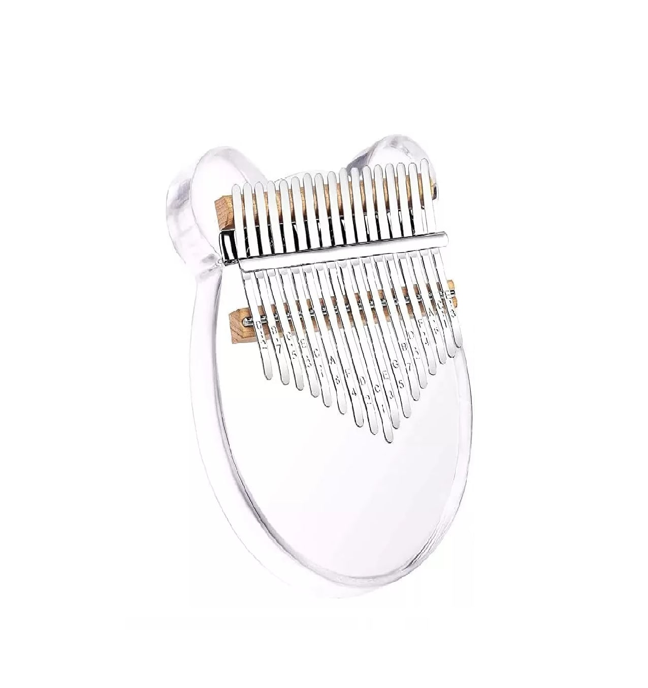 17 Teclas Kalimba Instrumento Musical Piano de Pulgar Belug Transparente