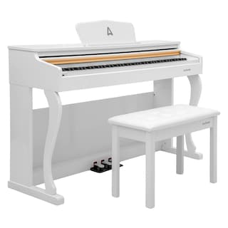 Foto 1 | Foto 1 | Piano Teclado Electrico 88 Teclas Digital 15v 3a 900 Ritmos Blanco Audiotek