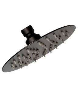 Foto 1 | Foto 1 | Regadera Redonda Acero Inox 15cm Negro Mate Alta Y Baja Rubinett color Negro