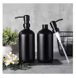 Foto 3 | Foto 3 | Dispensador De Jabon 2 Kit Vidrio Baño Accesorios Negro