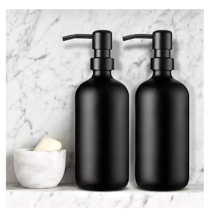 Foto 5 | Foto 5 | Dispensador De Jabon 2 Kit Vidrio Baño Accesorios Negro