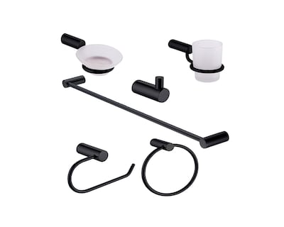 Foto 1 | Foto 1 | Accesorios para Baño Rubinett J6NEGR color Negro 8 Piezas