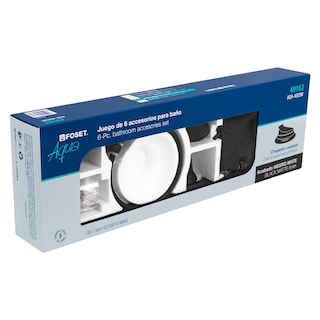 Foto 4 | Foto 4 | Juego de 6 Accesorios Foset AQA-4003M color Negro para Baño Chapetón Ovalado