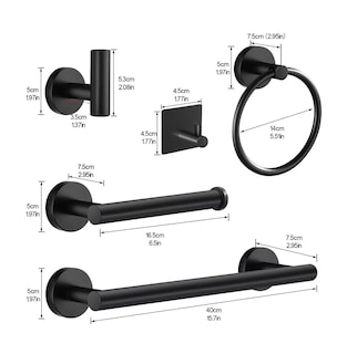 Foto 2 | Foto 2 | Accesorios para Baño Belug color Negro de Acero Inoxidable 10 Piezas