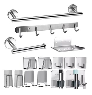 Foto 1 | Foto 1 | Juego Sets De Accesorios Para Baño Toallero 15 Pzs Plata