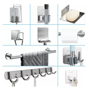 Foto 2 | Foto 2 | Juego Sets De Accesorios Para Baño Toallero 15 Pzs Plata