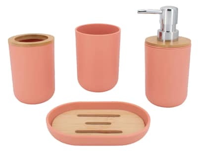 Foto 1 | Foto 1 | Accesorios De Baño Set De 4 Piezas Xtellar Coral Powon