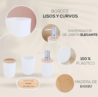 Foto 3 | Foto 3 | Accesorios De Baño Set De 4 Piezas Xtellar Coral Powon