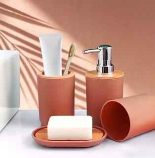 Foto 4 | Foto 4 | Accesorios De Baño Set De 4 Piezas Xtellar Coral Powon