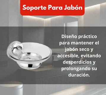 Foto 3 | Foto 3 | Juego De Accesorios De Baño Xtellar 6 Pzas Color Plateado