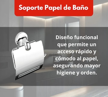 Foto 4 | Foto 4 | Juego De Accesorios De Baño Xtellar 6 Pzas Color Plateado