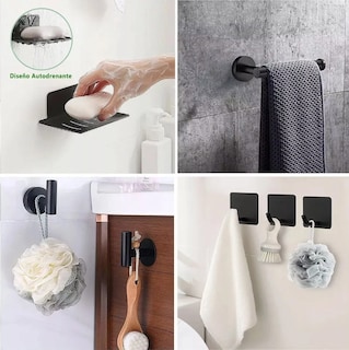 Foto 4 | Foto 4 | Juego De Accesorios De Baño Xtellar De 9pz Color Negro