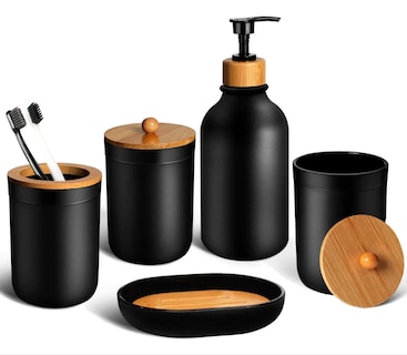 Foto 1 | Foto 1 | Juego De Accesorios De Baño Xtellar 5 Pcs Color Gris Oscuro