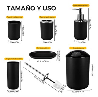 Foto 2 | Foto 2 | Conjunto Xtellar De Accesorios De Baño De 6 Piezas Color Negro