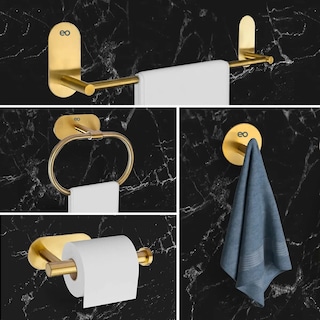 Foto 2 | Foto 2 | Juego De Accesorios De Baño De Acero Inoxidable, 4 Pz Eo Safe Imports Esi-18891 Dorado