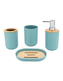 Foto 2 | Foto 2 | Accesorios De Baño Set De 4 Piezas Color Azul + Gratis Termo Güish De Regalo