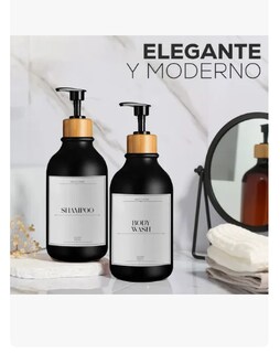 Foto 2 | Foto 2 | Juego Xtellar De Baño 3 Dispensadores Jabon Shampoo Negro Mate